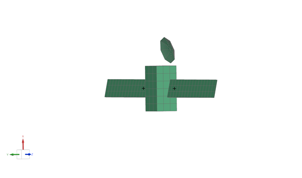 Picture of the satellite mesh.