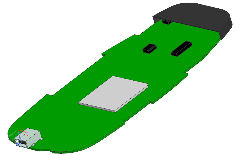 Printed circuit board model of a USB stick